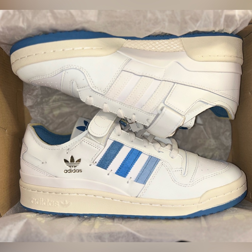 Adidas Forum Low 84 White Pulse Blue Size 10 BNWT! 🔥👟